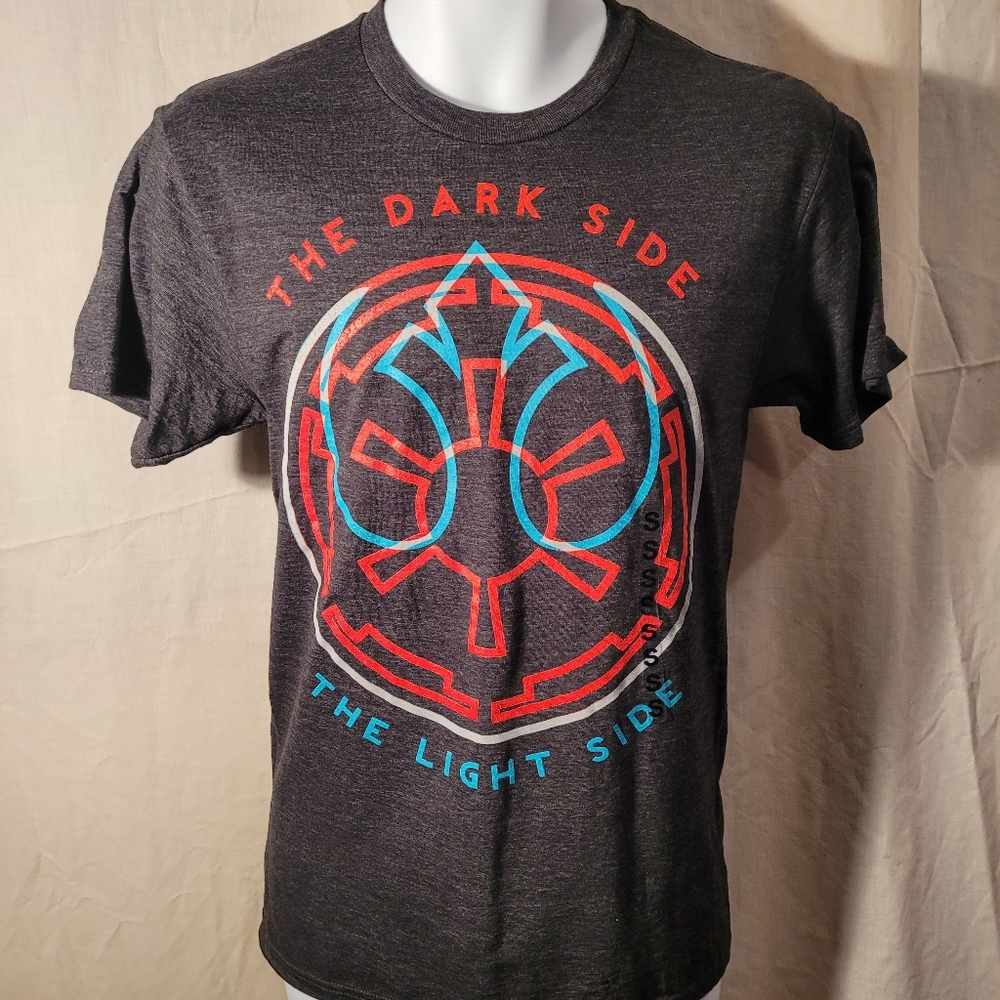 Star Wars The Dark Side The Light Side Gray Tee Shirt